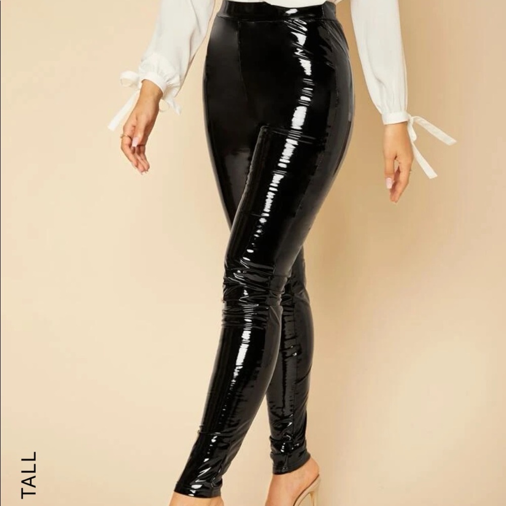 PU Leather High Waist Pants